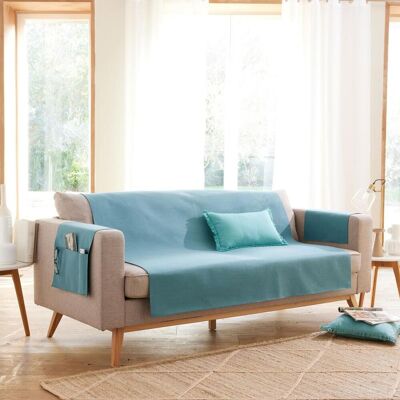 Becquet Protège canapé ECOGREEN 110x140 bleu 110 x 140 cm unisex - Publicité Becquet Protège canapé ECOGREEN 110x140 bleu 110 x 140 cm unisex - Publicité