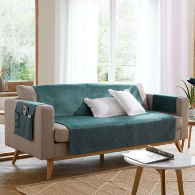 Becquet Protège canapé WHISPER 110x140 bleu artic 110 x 140 cm unisex - Publicité Becquet Protège canapé WHISPER 110x140 bleu artic 110 x 140 cm unisex - Publicité