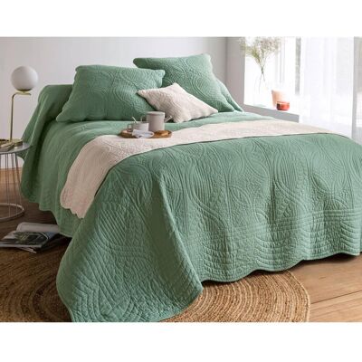 Becquet Plaid BAILLARGUES vert en coton 150 x 150 cm unisex - Publicité Becquet Plaid BAILLARGUES vert en coton 150 x 150 cm unisex - Publicité