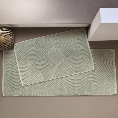 Becquet Tapis de bain coton 1000 g/m² Mandala - vert amande 60 x 120 cm unisex - Publicité Becquet Tapis de bain coton 1000 g/m² Mandala - vert amande 60 x 120 cm unisex - Publicité