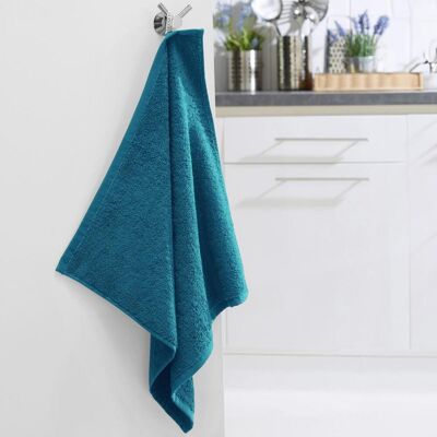 Becquet Lot de 2 Essuie-mains carré PRATIK - bleu canard 50 x 50 cm unisex - Publicité Becquet Lot de 2 Essuie-mains carré PRATIK - bleu canard 50 x 50 cm unisex - Publicité