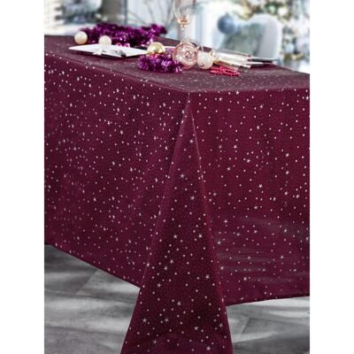 Calitex Nappe Textile EVITA Bordeaux/Argent Rectangle - 150x250 cm unisex - Publicité Calitex Nappe Textile EVITA Bordeaux/Argent Rectangle - 150x250 cm unisex - Publicité