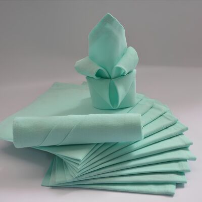 Calitex Lot de 12 serviettes de table ARC EN CIEL vert d'eau 44 x 44 cm 12 unisex - Publicité Calitex Lot de 12 serviettes de table ARC EN CIEL vert d'eau 44 x 44 cm 12 unisex - Publicité