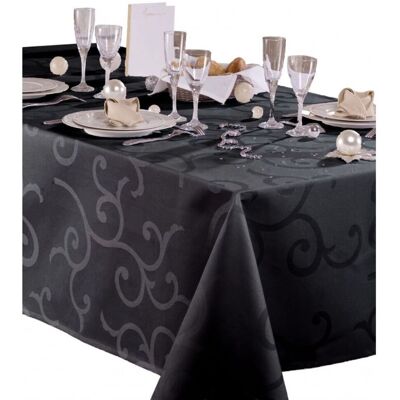 Calitex Nappe damassée enduite MADIGAN encre Rectangle - 140 x 250 cm unisex - Publicité Calitex Nappe damassée enduite MADIGAN encre Rectangle - 140 x 250 cm unisex - Publicité