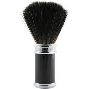 Edwin Jagger Blaireau de Rasage avec Manche Imitation Ébène - Finition en Coutchouc et Chromé - Fibres Synthétiques Noires unisex - Publicité Edwin Jagger Blaireau de Rasage avec Manche Imitation Ébène - Finition en Coutchouc et Chromé - Fibres Synthétiques Noires unisex - Publicité