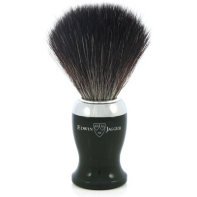 Edwin Jagger Blaireau de Rasage avec Manche Imitation Ébène Chromé et Fibres Synthétiques Noires unisex - Publicité Edwin Jagger Blaireau de Rasage avec Manche Imitation Ébène Chromé et Fibres Synthétiques Noires unisex - Publicité