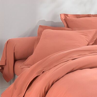 Becquet Drap plat FLANELLE UNI - orange pêche 240 x 300 cm unisex - Publicité Becquet Drap plat FLANELLE UNI - orange pêche 240 x 300 cm unisex - Publicité
