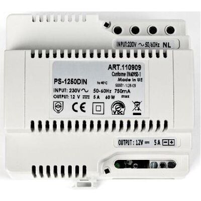 Alimentation Aiphone - 230V/12V 5A - Montage sur rail DIN - Publicité Alimentation Aiphone - 230V/12V 5A - Montage sur rail DIN - Publicité