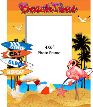 Cadres photo Signes Grimalt Cadre Photo De Plage Orange