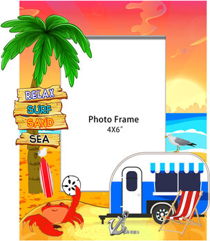 Cadres photo Signes Grimalt Cadre Photo De Plage Rouge