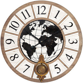 Horloges Signes Grimalt Horloge Murale Mapamundi Blanc
