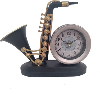 Horloges Signes Grimalt Horloge De Saxophone Vintage Noir