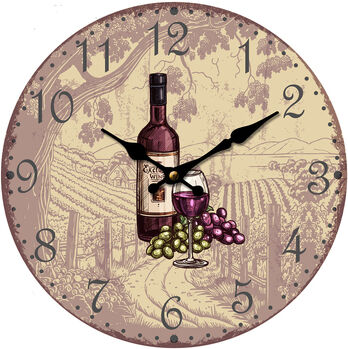 Horloges Signes Grimalt Horloge De Raisin Et De Vin Orange
