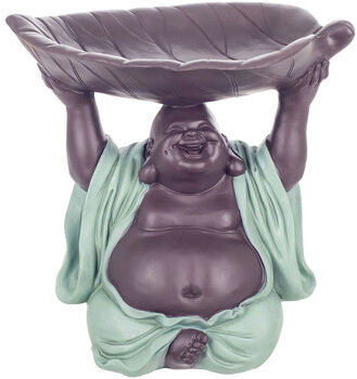 Statuettes et figurines Signes Grimalt Figure De Bouddha Avec Plat Bleu