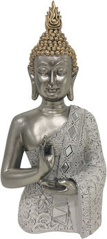 Statuettes et figurines Signes Grimalt Figure De Bouddha Argenté