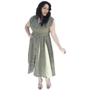Robe Cerises D’amour Robe Grande Taille :Aude Vert
