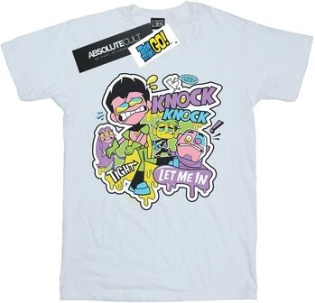 T-shirt enfant Dc Comics Teen Titans Go Knock Knock Blanc