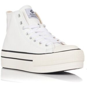 Baskets montantes Victoria BOTTINES TRIBU DOBLE BOTÍN EFECTO PIEL Blanc - Publicité Baskets montantes Victoria BOTTINES TRIBU DOBLE BOTÍN EFECTO PIEL Blanc - Publicité