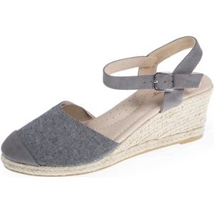 Espadrilles Isotoner Espadrilles fermées Femme talon corde Grise Gris - Publicité Espadrilles Isotoner Espadrilles fermées Femme talon corde Grise Gris - Publicité
