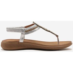 Sandales Vera Collection Sandales femmes confort à entre doigt, Argenté Argenté - Publicité Sandales Vera Collection Sandales femmes confort à entre doigt, Argenté Argenté - Publicité