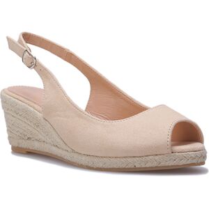 Sandales La Modeuse Sandales, nu-pieds pour femme - Beige - Beige - Publicité Sandales La Modeuse Sandales, nu-pieds pour femme - Beige - Beige - Publicité