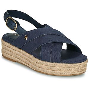 Sandales Tommy Hilfiger DENIM ESPADRILLE PLATFORM SANDAL Bleu - Publicité Sandales Tommy Hilfiger DENIM ESPADRILLE PLATFORM SANDAL Bleu - Publicité