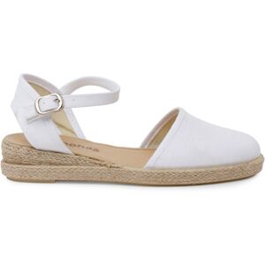 Espadrilles Pisamonas Espadrilles À Compensé En Lin Fin Blanc - Publicité Espadrilles Pisamonas Espadrilles À Compensé En Lin Fin Blanc - Publicité