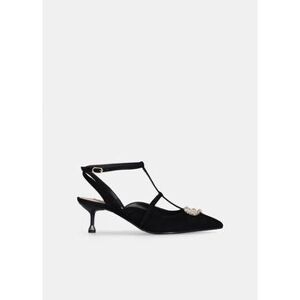 Chaussures escarpins Liu Jo Slingbacks avec logo bijou Noir - Publicité Chaussures escarpins Liu Jo Slingbacks avec logo bijou Noir - Publicité