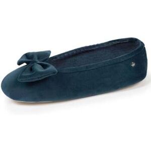 Chaussons Isotoner Chaussons ballerines Femme Grand Nœud Bleu canard Bleu - Publicité Chaussons Isotoner Chaussons ballerines Femme Grand Nœud Bleu canard Bleu - Publicité