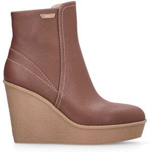 Bottines Liu Jo Bottines en cuir avec semelle compensée Marron - Publicité Bottines Liu Jo Bottines en cuir avec semelle compensée Marron - Publicité
