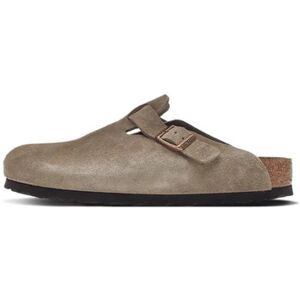 Sabots BIRKENSTOCK Boston Soft Footbed Suede Taupe Marron - Publicité Sabots BIRKENSTOCK Boston Soft Footbed Suede Taupe Marron - Publicité