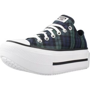 Baskets basses Converse CHUCK TAYLOR ALL STAR LIFT DOUBLE STACK PLATFORM PLAID Vert - Publicité Baskets basses Converse CHUCK TAYLOR ALL STAR LIFT DOUBLE STACK PLATFORM PLAID Vert - Publicité