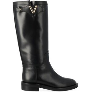 Bottes Via Roma 15 botte en cuir noir avec bande latérale - Publicité Bottes Via Roma 15 botte en cuir noir avec bande latérale - Publicité