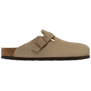 Sabots BIRKENSTOCK Boston Soft Footbed Suede Taupe Beige - Publicité Sabots BIRKENSTOCK Boston Soft Footbed Suede Taupe Beige - Publicité
