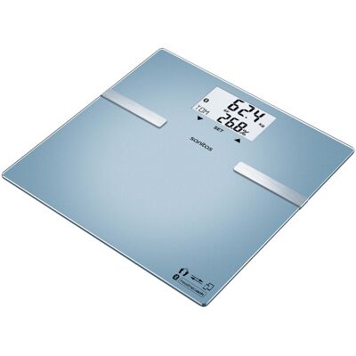 SANITAS Pèse-personne impédancemètre Bluetooth (argent blue) argent blue - Publicité SANITAS Pèse-personne impédancemètre Bluetooth (argent blue) argent blue - Publicité