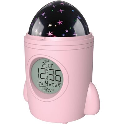TRONIC® Réveil avec projecteur ciel étoilé (rose) Rose - Publicité TRONIC® Réveil avec projecteur ciel étoilé (rose) Rose - Publicité