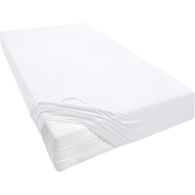 Drap-housse Conny blanc de biberna - Linge de lit - Publicité Drap-housse Conny blanc de biberna - Linge de lit - Publicité