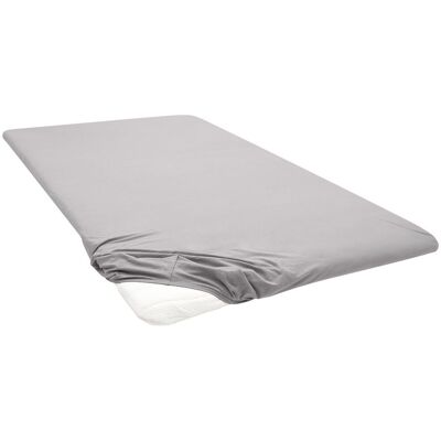 Drap housse jersey élastique Biberna Samy - 90-100x190-220 cm - Gris - Publicité Drap housse jersey élastique Biberna Samy - 90-100x190-220 cm - Gris - Publicité