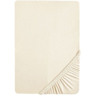 Drap housse Biberna Marc - Jersey, 180-200x200 cm, Beige - Publicité Drap housse Biberna Marc - Jersey, 180-200x200 cm, Beige - Publicité