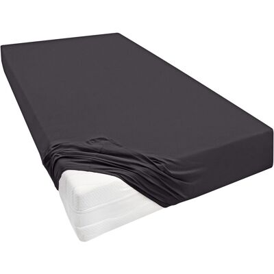 Drap housse jersey elastique Biberna Conny - Grand et long - Gris - Publicité Drap housse jersey elastique Biberna Conny - Grand et long - Gris - Publicité