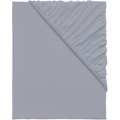 EMMA Drap-housse en jersey, 90-100 x 200 cm (gris) gris - Publicité EMMA Drap-housse en jersey, 90-100 x 200 cm (gris) gris - Publicité