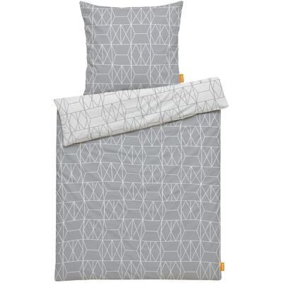 EMMA Parure de lit, 140 x 200 cm (gris) gris - Publicité EMMA Parure de lit, 140 x 200 cm (gris) gris - Publicité