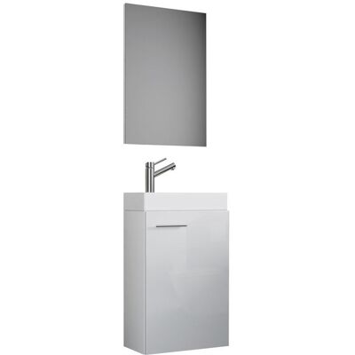 Ensemble salle de bains blanc VCM - Slito 3 pièces pour WC invités - Publicité Ensemble salle de bains blanc VCM - Slito 3 pièces pour WC invités - Publicité