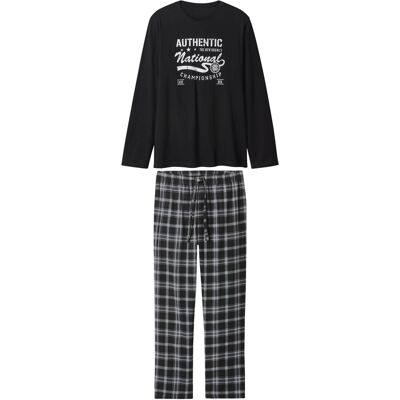 ESMARA MEN Pyjama en flanelle homme (Noir, L) L Noir - Publicité ESMARA MEN Pyjama en flanelle homme (Noir, L) L Noir - Publicité