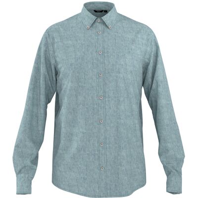 ESMARA MEN Chemise en lin premium homme (Bleu, M) M(39/40) Bleu - Publicité ESMARA MEN Chemise en lin premium homme (Bleu, M) M(39/40) Bleu - Publicité