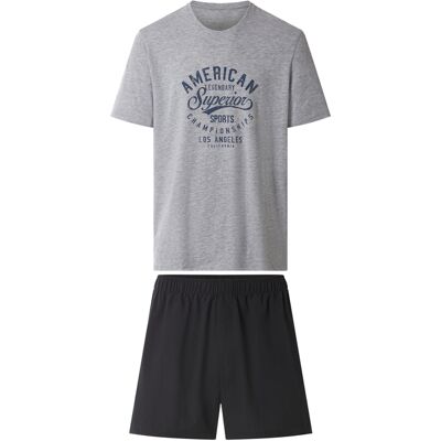 ESMARA MEN Pyjama homme (gris/noir, M) M gris/noir - Publicité ESMARA MEN Pyjama homme (gris/noir, M) M gris/noir - Publicité