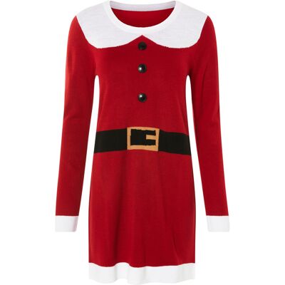 ESMARA® Robe tricotée pour femmes au design de Noël (rouge) L (42/44) rouge - Publicité ESMARA® Robe tricotée pour femmes au design de Noël (rouge) L (42/44) rouge - Publicité
