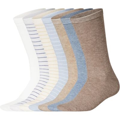 ESMARA® Lot de 7 paires de chaussettes femme (blanc/bleu/beige, 35-38) 35-38 blanc/bleu/beige - Publicité ESMARA® Lot de 7 paires de chaussettes femme (blanc/bleu/beige, 35-38) 35-38 blanc/bleu/beige - Publicité