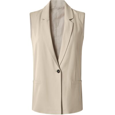 ESMARA® Blazer sans manches femme (beige, 44) 44 beige - Publicité ESMARA® Blazer sans manches femme (beige, 44) 44 beige - Publicité