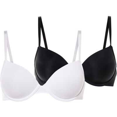 ESMARA® Lot de 2 soutien-gorge femme (noir/blanc, 100B) 100B noir/blanc - Publicité ESMARA® Lot de 2 soutien-gorge femme (noir/blanc, 100B) 100B noir/blanc - Publicité